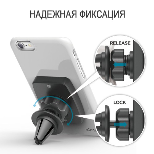 Магнитный держатель Elago Magnetic Mount Plus, черный