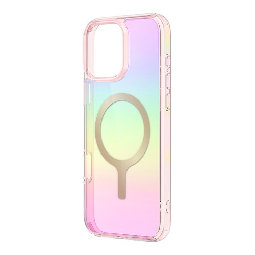 Uniq для iPhone 16 Pro чехол Iridescia (hologrophic) Pink Prism (Magsafe)