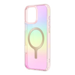 Uniq для iPhone 16 Pro чехол Iridescia (hologrophic) Pink Prism (Magsafe)