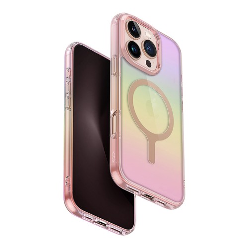 Uniq для iPhone 16 Pro чехол Iridescia (hologrophic) Pink Prism (Magsafe)