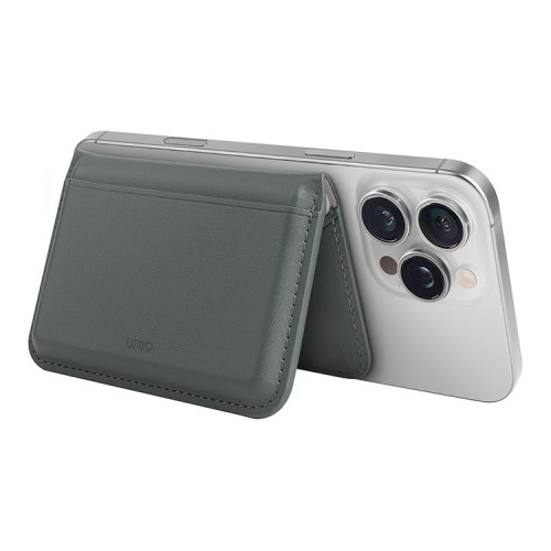 Uniq магн. бумажник Lyden DS Magnetic RFID-blocking wallet Lichen Green/Ivory