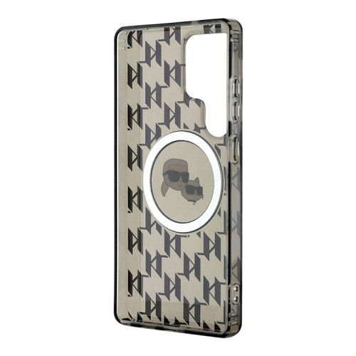 Karl Lagerfeld для Galaxy S25 Ultra чехол PC/TPU Monogram NFT Karl & Choup Metal Cam Hard Black (MagSafe)
