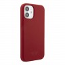 Чехол MINI Liquid Silicone Laser logo для iPhone 12 mini, красный