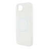 Guess для iPhone 16e чехол PC/TPU Middle Colored Ring Transparent/White (MagSafe)