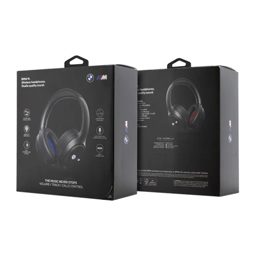 BMW наушники беспроводные накладные Bluetooth HP M-Collection ANC/ENC with Metal Logo Black