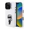 Karl Lagerfeld для iPhone 16 Pro чехол Liquid Silicone Sketch Karl Ikonik White (MagSafe)