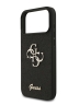 Guess для iPhone 17 Pro чехол Fixed Glitters 4G Big metal logo Hard Black