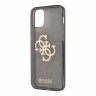 Чехол Guess TPU 4G Big logo Hard Glitter для iPhone 12 | 12 Pro, черный