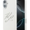 Karl Lagerfeld для iPhone 17 чехол Liquid Silicone Initials Metal Logo & Camera Hard White