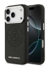Karl Lagerfeld для iPhone 17 Pro Max чехол PU Perforated Round logo Metal camera Hard Black (MagSafe)