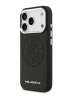 Karl Lagerfeld для iPhone 17 Pro Max чехол PU Perforated Round logo Metal camera Hard Black (MagSafe)