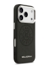 Karl Lagerfeld для iPhone 17 Pro Max чехол PU Perforated Round logo Metal camera Hard Black (MagSafe)