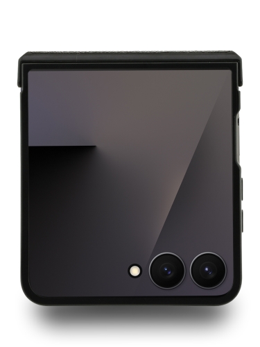 Guess для Galaxy Z Flip7 чехол PU 4G Big metal logo Hard Black