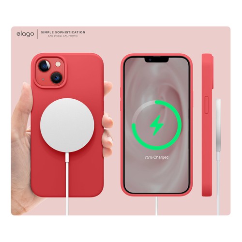 Чехол Elago Soft Silicone для iPhone 13, красный