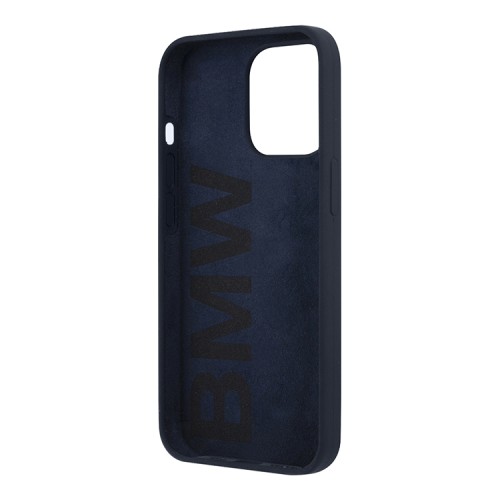 Чехол BMW Liquid Silicone для iPhone 13 Pro, синий