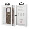 Чехол Guess PU 4G + Ring Hard для iPhone 13 Pro, коричневый