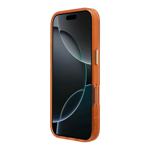 Karl Lagerfeld для iPhone 17 Pro Max чехол IML K HEAD Metal logo & Camera Hard Orange (MagSafe)