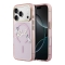 Karl Lagerfeld для iPhone 17 Pro чехол IML NFT Choupettes Script logo Metal Cam прозрачный/розовый (MagSafe)