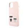 Чехол Lagerfeld Liquid silicone Karl & Choupette Hard для iPhone 13, розовый