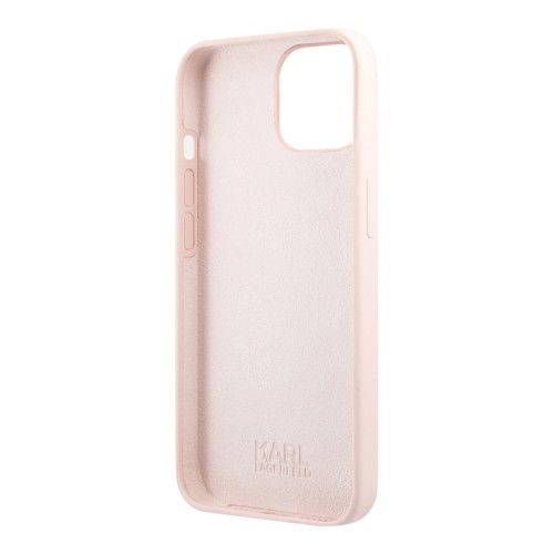 Чехол Lagerfeld Liquid silicone Karl & Choupette Hard для iPhone 13, розовый