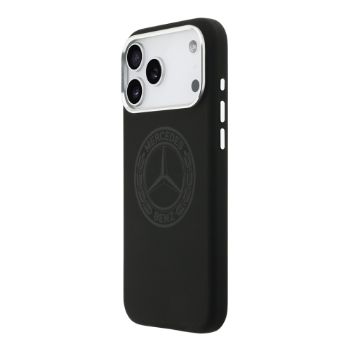 Mercedes для iPhone 17 Pro Max чехол Liquid silicone Vintage Logo Metal Cam Hard Black (MagSafe)