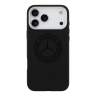 Mercedes для iPhone 17 Pro Max чехол Liquid silicone Vintage Logo Metal Cam Hard Black (MagSafe)