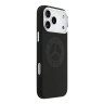 Mercedes для iPhone 17 Pro Max чехол Liquid silicone Vintage Logo Metal Cam Hard Black (MagSafe)