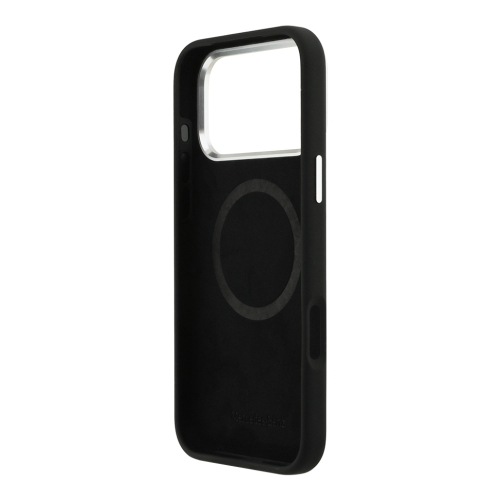Mercedes для iPhone 17 Pro Max чехол Liquid silicone Vintage Logo Metal Cam Hard Black (MagSafe)