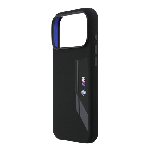 BMW для iPhone 17 Pro чехол M-series Liquid silicone Vertical logo Metal Cam Hard Black (MagSafe)