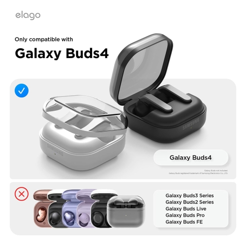 Elago для Galaxy Buds 4/4 Pro чехол Clear Hang case Transparent