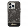 Чехол Guess Paisley w Electroplated camera Hard для iPhone 14 Pro, черный