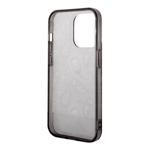 Чехол Guess Paisley w Electroplated camera Hard для iPhone 14 Pro, черный