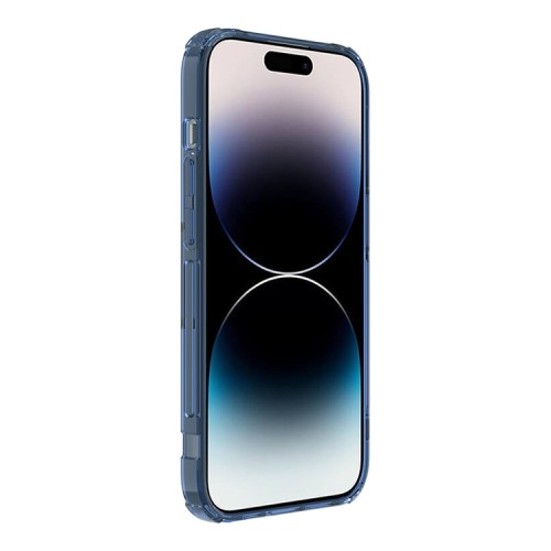 Чехол Nillkin Nature Pro для iPhone 14 Pro, прозрачный/синяя рамка