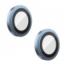 BLUEO Camera lens Armor metal для камеры iPhone 14 | 14 Plus, Blue (2 шт +installer)