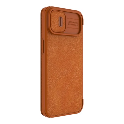 Чехол Nillkin Qin Pro для iPhone 14 Plus, коричневый