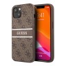 Чехол Guess 4G Stripe printed logo Hard для iPhone 14, коричневый