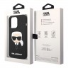 Чехол Lagerfeld Liquid silicone Karl's Head для iPhone 14 Pro Max, черный (MagSafe)