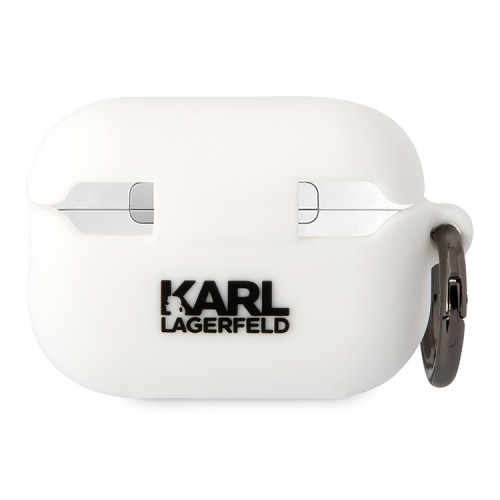 Чехол Karl Lagerfeld Silicone case with ring NFT 3D Choupette для Airpods Pro 2, белый
