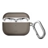 Чехол Uniq Glase с карабином для AirPods Pro 2, Smoke Grey