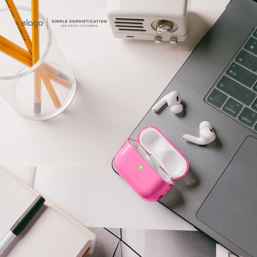 Чехол Elago Clear case для AirPods Pro 2, Neon Hot Pink