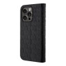 Чехол Lagerfeld PU Saffiano Monogram Booktype для iPhone 14 Pro Max, черный