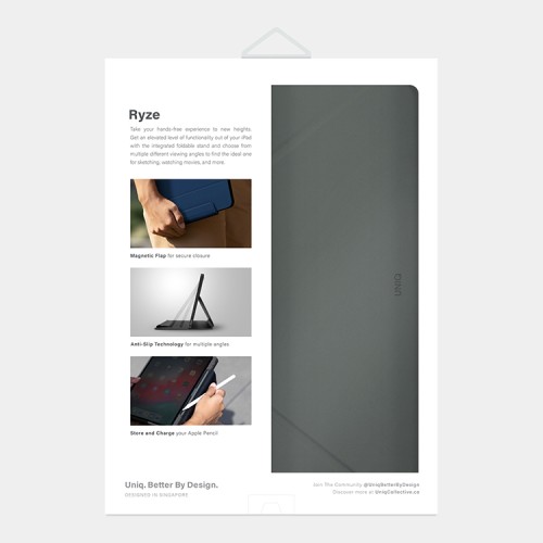 Чехол Uniq RYZE для iPad Pro 11 (2022/21) / Air 10.9 (2022/20), Lichen Green