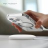 Elago для iPhone 15 Pro Max чехол HYBRID (pc/tpu) Clear/Medium Grey (MagSafe)