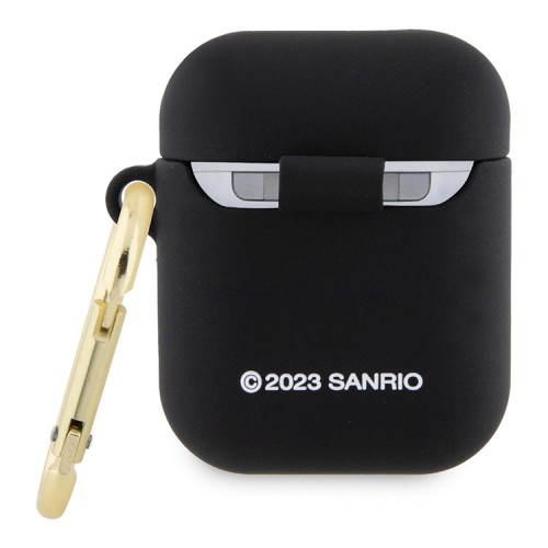 Hello Kitty для Airpods 1/2 чехол Liquid silicone 3D Rubber Kitty Head Black