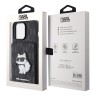 Karl Lagerfeld для iPhone 13 Pro Max чехол Cardslot Stand PU Saffiano Monogram NFT Choupette Hard Black