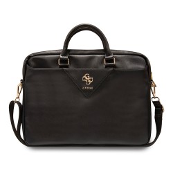 Guess для ноутбуков 15"/16" сумка PU Grained leather Bag 4G metal logo with Zipper Black