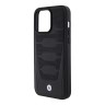 BMW для iPhone 15 Pro чехол Signature Leather Perforated Seats pattern Hard Black (MagSafe)