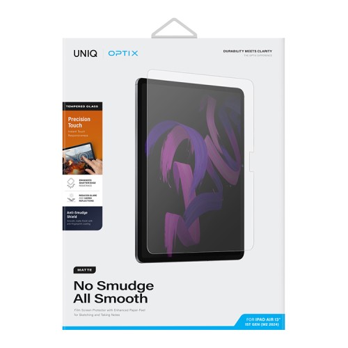 Uniq стекло для iPad Air 13 (2024) OPTIX Matte Clear (+installer)