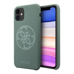 Чехол Guess Silicone collection 4G logo для iPhone 11, зеленый