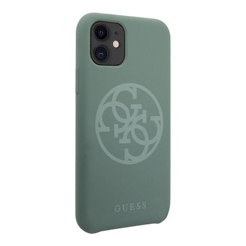 Чехол Guess Silicone collection 4G logo для iPhone 11, зеленый